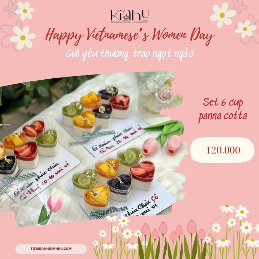 Panna cotta làm quà tặng 20 tháng 10