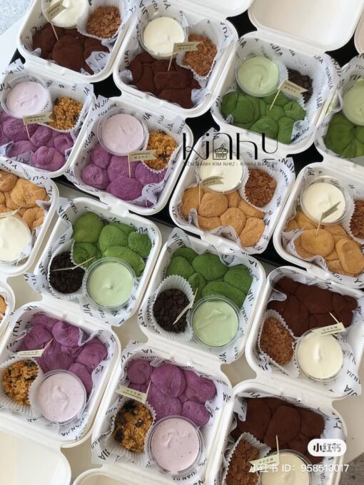 Bánh mochi chấm kem sữa siêu hot
