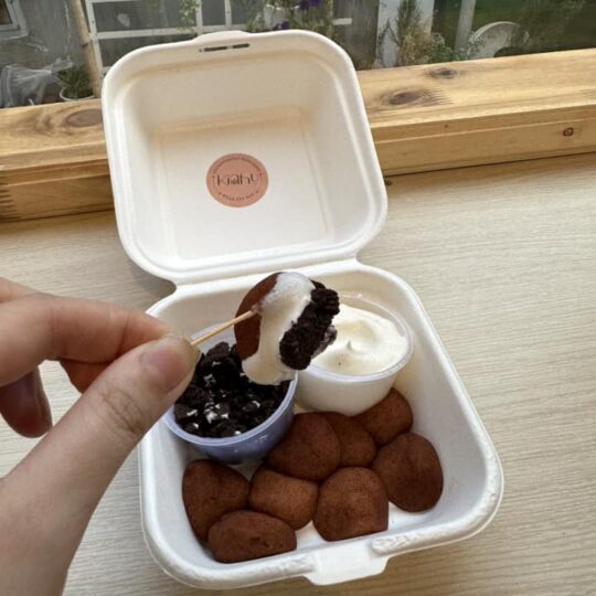 Mochi chấm kem sữa tại Tây Ninh