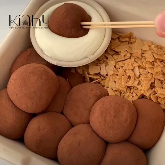 mochi chấm kem siêu ngon
