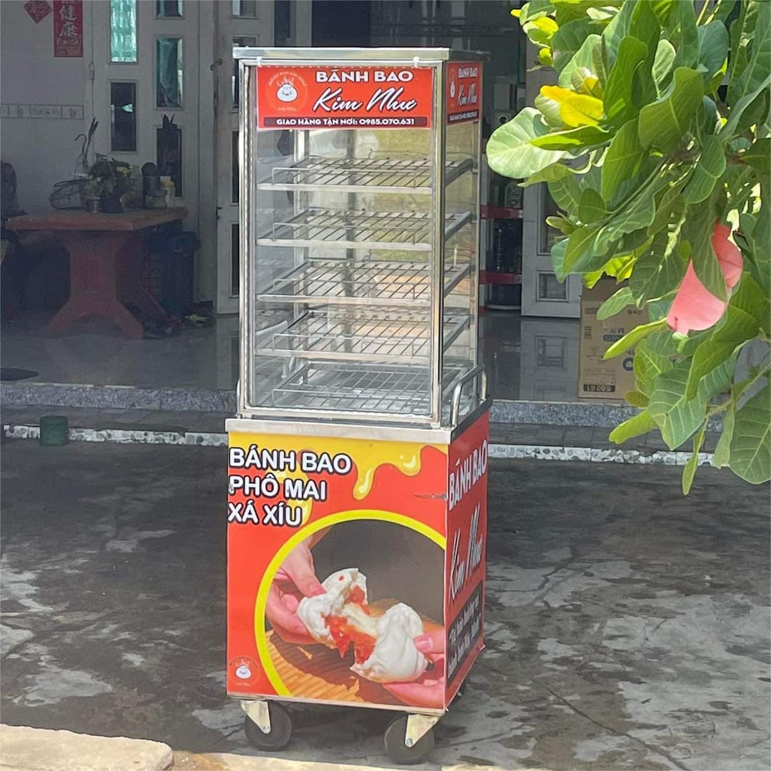 bánh bao ngon sỉ kèm tủ hấp
