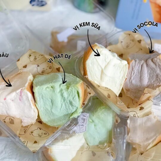 bánh mì kem mây siêu ngon