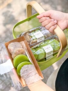 da lợn và chuối hấp, khoai môn hấp