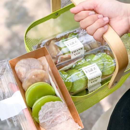 da lợn và chuối hấp, khoai môn hấp