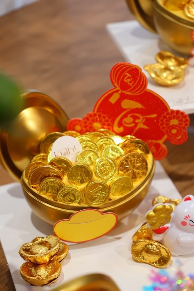 Bánh kem thỏi vàng đồng xu