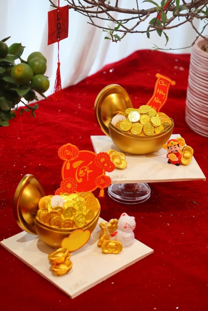 Mẫu bánh kem thỏi vàng