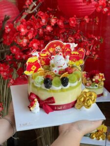 Mẫu bánh rau câu vía thần tài đẹp