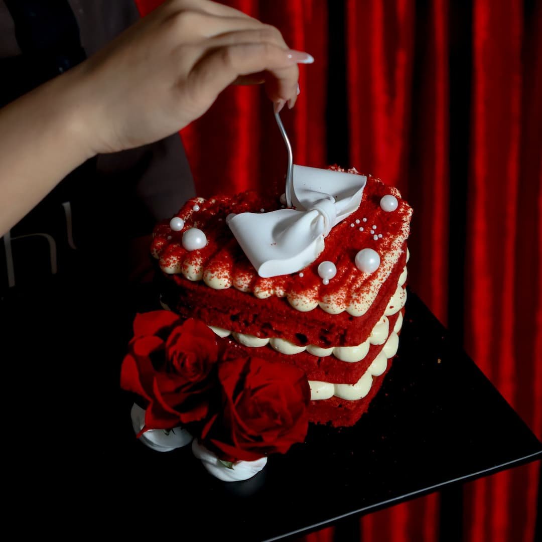 red velvet trái tim 14cm 380k
